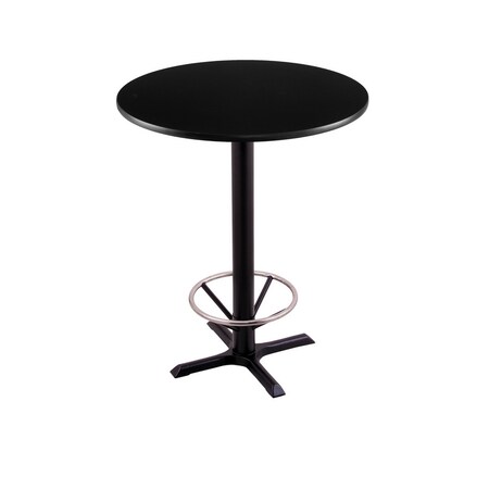 Holland Bar Stool Co 36" 211 Black Table, 30" dia. Top, Foot Ring 211-2236BW30RFTRG